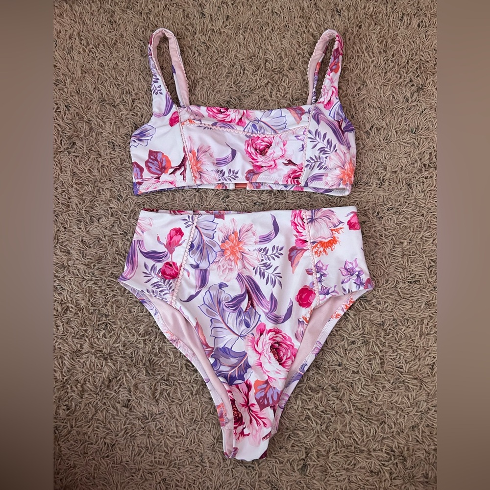 Nanette Lepore, floral high waisted bikini, size 8